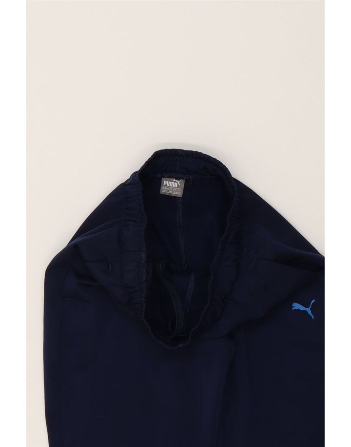 PUMA Boys Tracksuit Trousers 9-10 Years  Navy Blue Polyester Vintage Puma and Second-Hand Puma from Messina Hembry 
