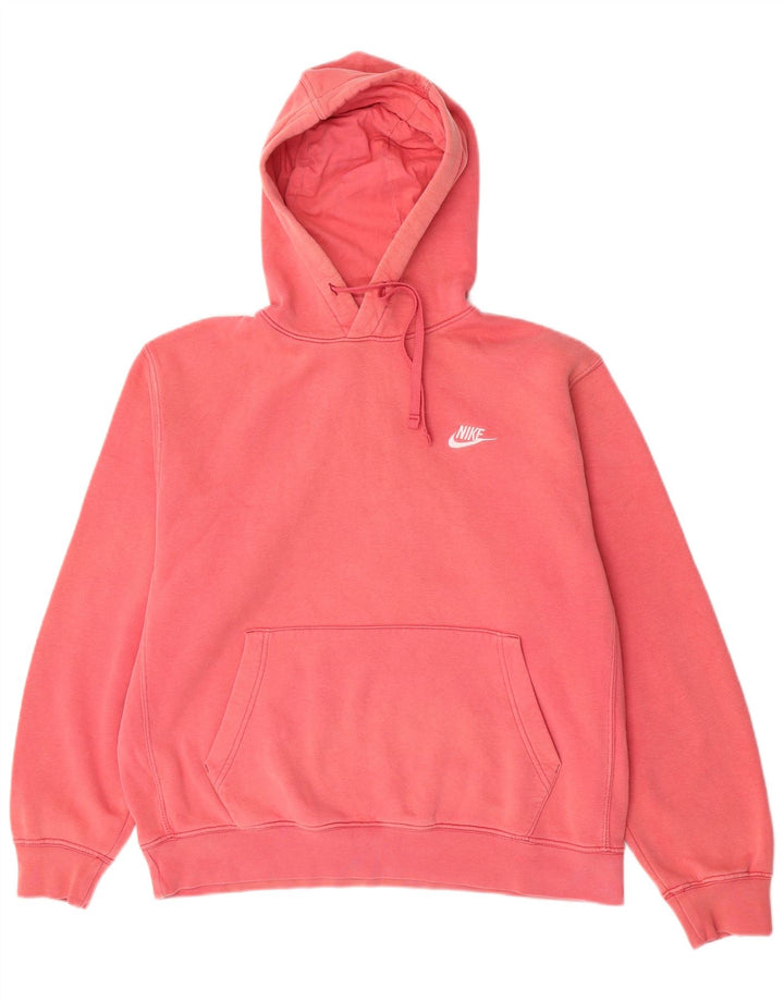 Felpa con cappuccio oversize da donna Nike UK 14 cotone rosa medio