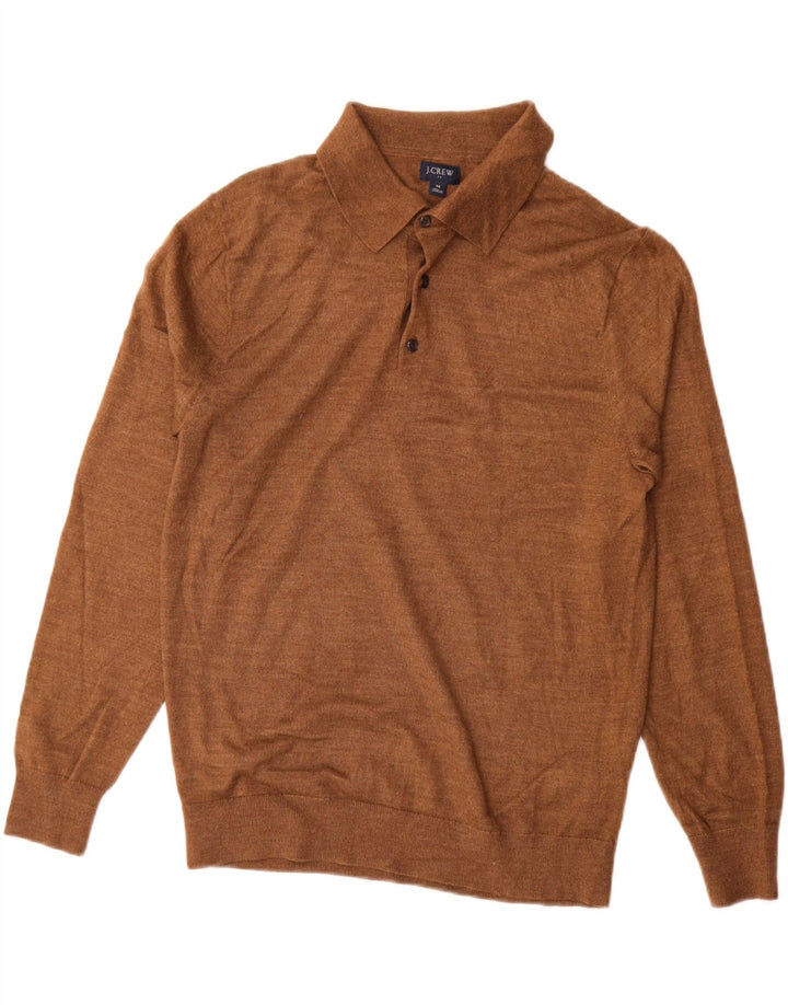 J. CREW Maglione da uomo con collo alto in acrilico marrone medio