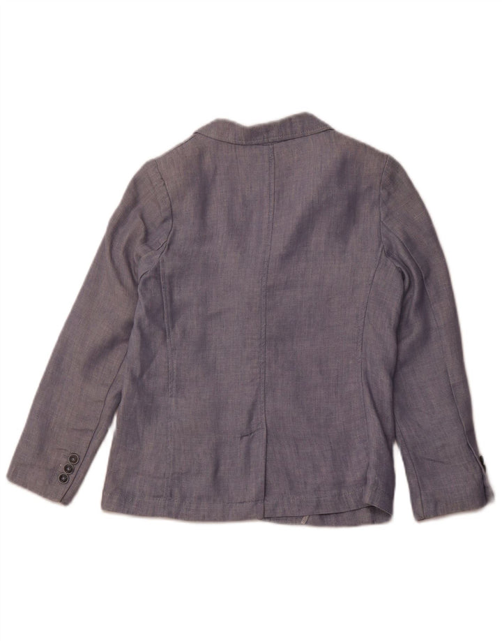 ZARA Boys 2 Button Blazer Jacket 8-9 Years Blue Cotton