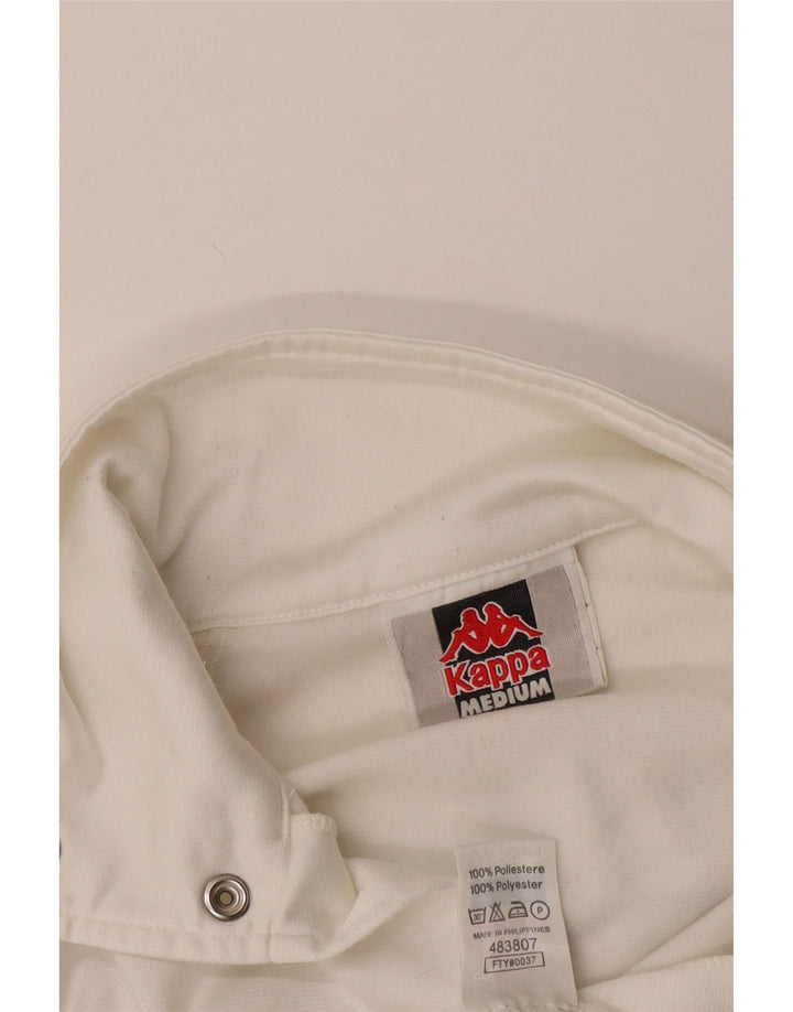 Giacca da tuta grafica da uomo KAPPA in poliestere color block bianco medio