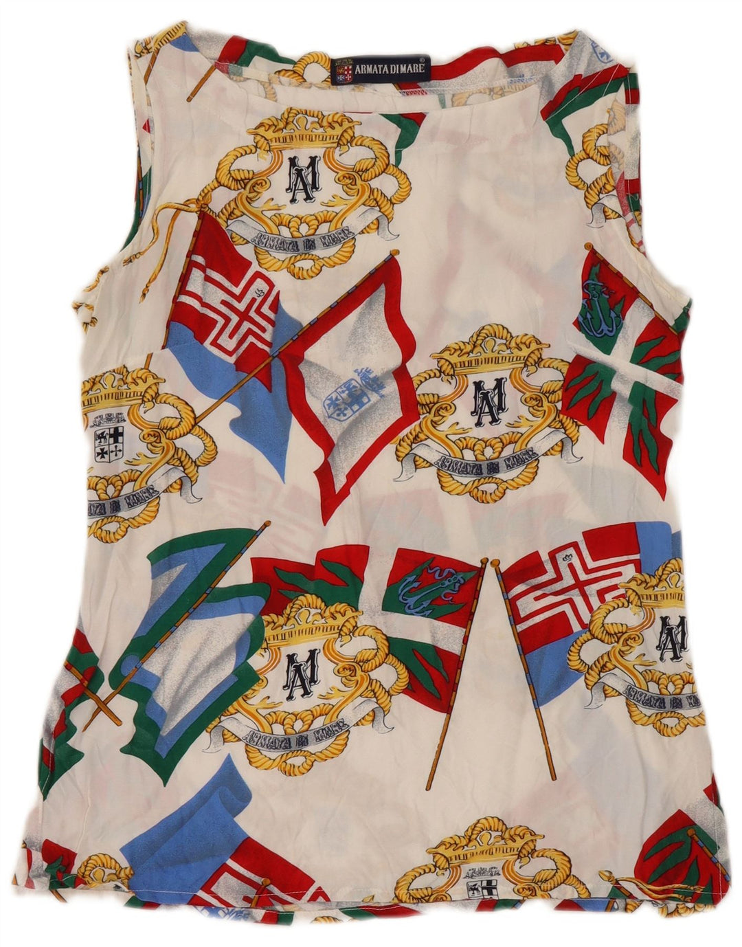 Armata Di Mare Camicetta da donna con motivo astratto Top IT 44 Bianco medio