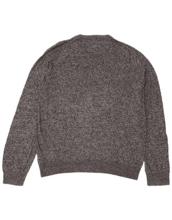 MARKS & SPENCER Maglione maglione girocollo da uomo grande grigio screziato