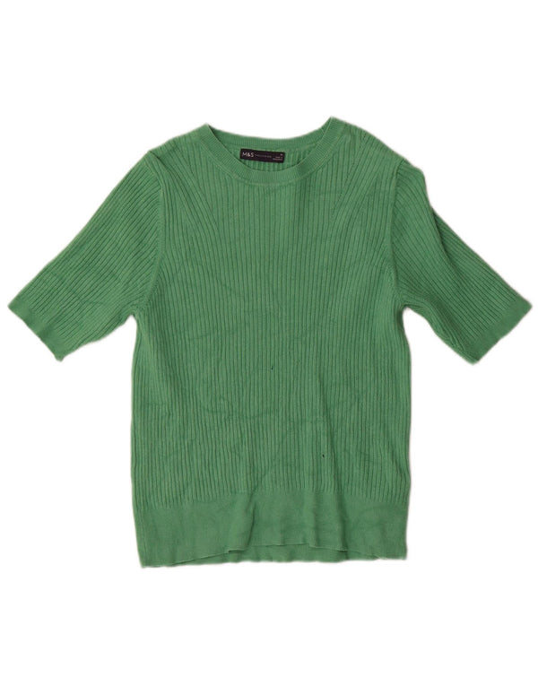 Maglione maglione con scollo a barca da donna Marks & Spencer UK 16 grande verde