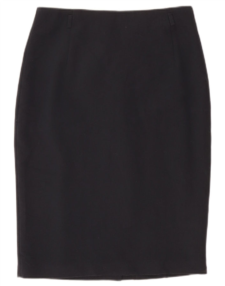 Gonna a tubino da donna Marks & Spencer UK 10 piccola W27 poliestere blu navy