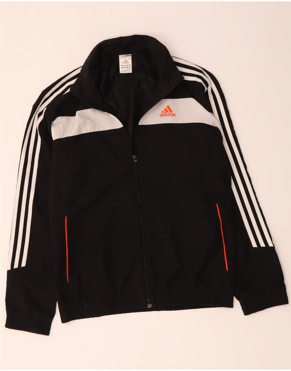Giacca da tuta grafica da uomo Adidas UK 34/36 Small Black Colourblock
