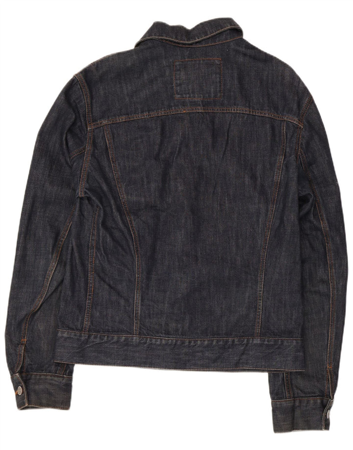 Giacca in denim da uomo Zara UK 36 piccola in cotone blu navy