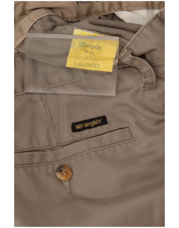 Pantaloni chino da uomo WRANGLER W38 L34 in cotone grigio