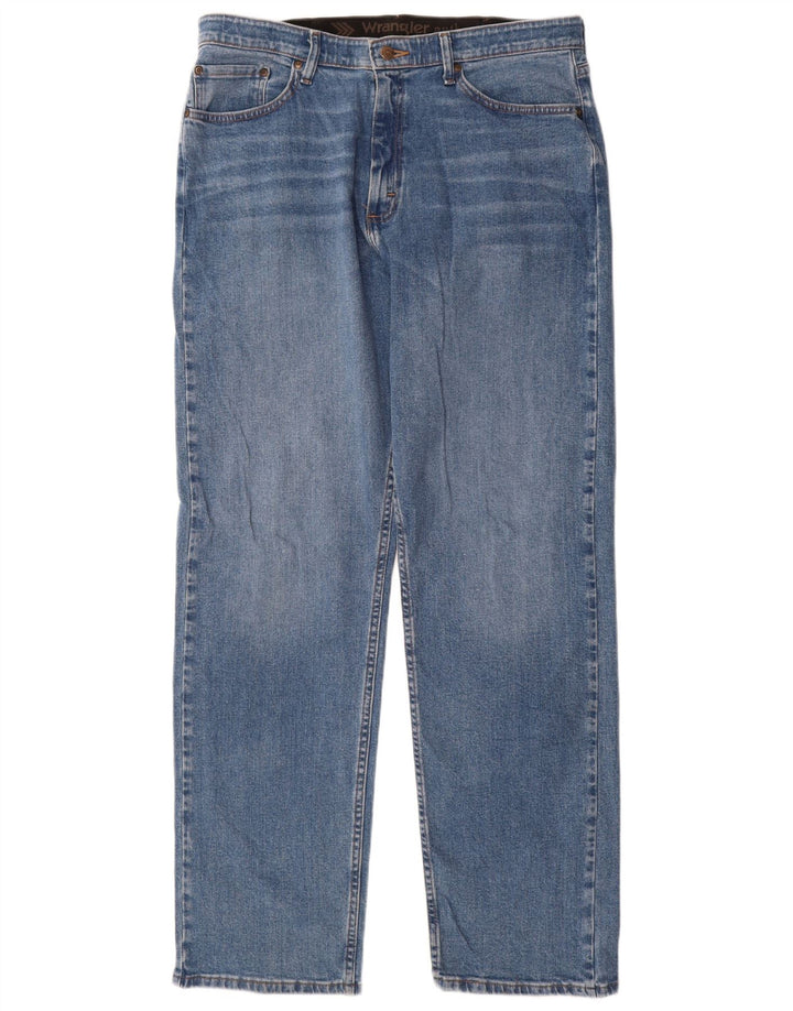 Jeans dritti da uomo Wrangler W35 L34 cotone blu