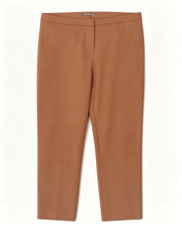 Pantaloni corti affusolati da donna Marks & Spencer UK 16 Large W34 L25 Beige
