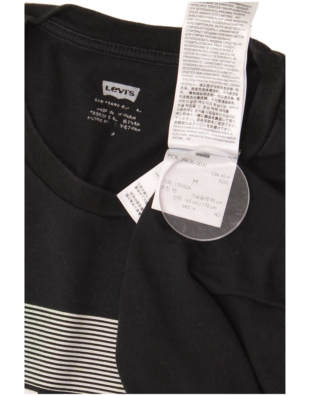 T-shirt grafica da uomo Levi's Top in cotone nero medio