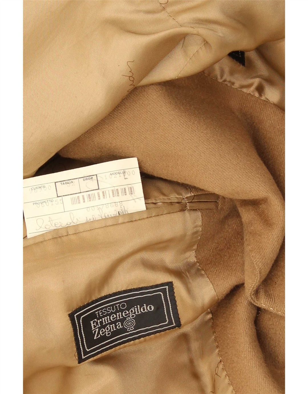 Giacca blazer da uomo a 2 bottoni Ermenegildo Zegna IT 52 XL marrone cashmere