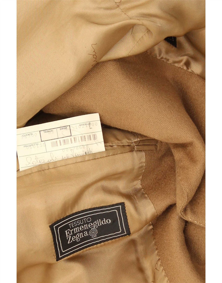 Giacca blazer da uomo a 2 bottoni Ermenegildo Zegna IT 52 XL marrone cashmere