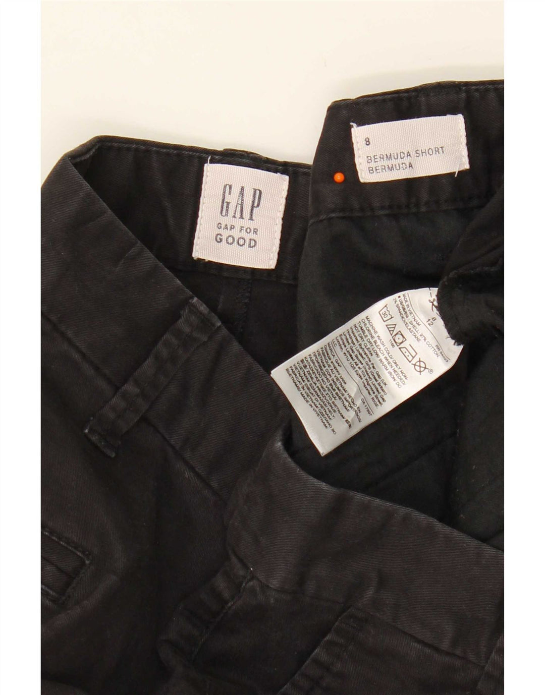 Pantaloncini Bermuda da donna Gap US 8 medi W34 cotone nero