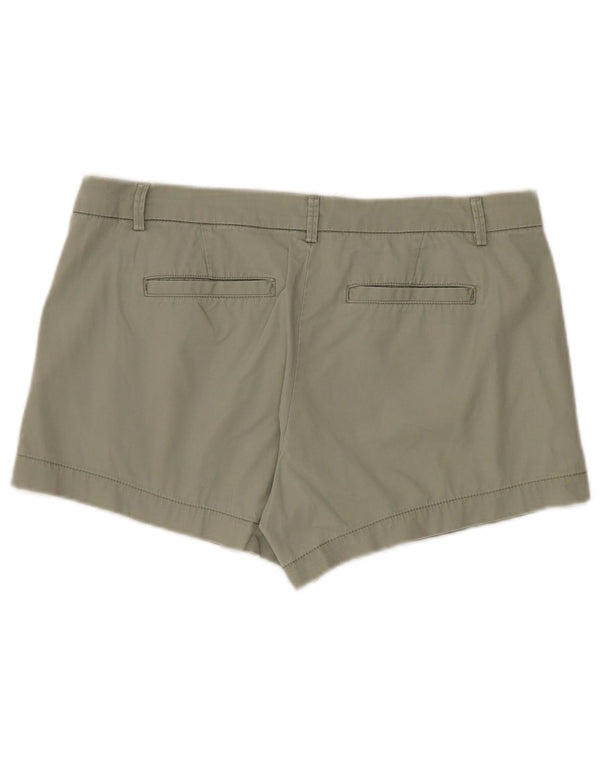 Pantaloncini chino a vita bassa da donna Benetton UK 14 Large W36 cotone kaki