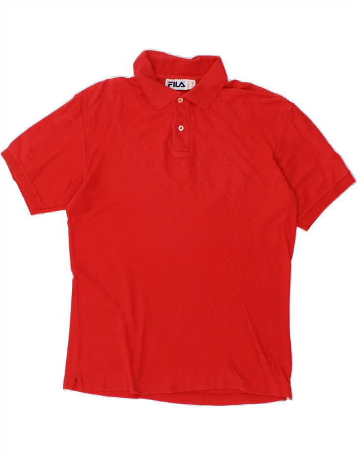 FILA Mens Polo Shirt IT 46 Small Red Cotton Vintage Fila and Second-Hand Fila from Messina Hembry 