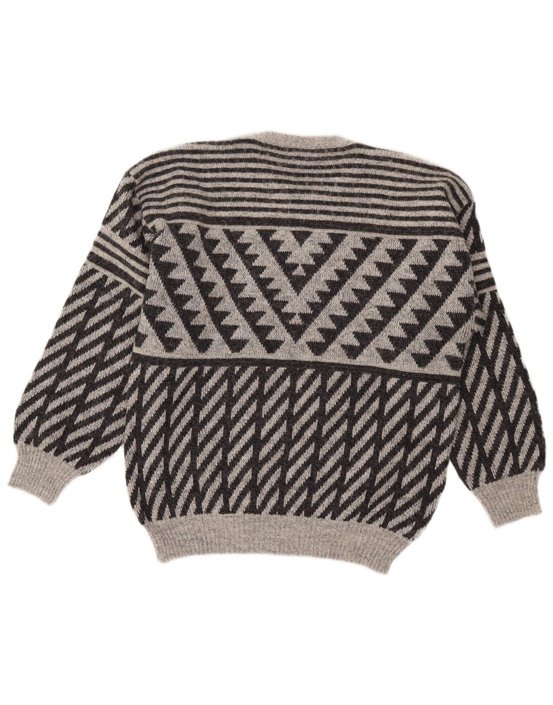 Maglione maglione girocollo da uomo Mapier piccolo grigio geometrico