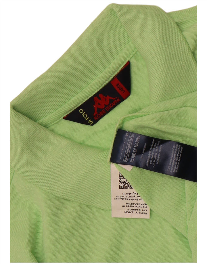 Polo Kappa Uomo Large Verde Cotone
