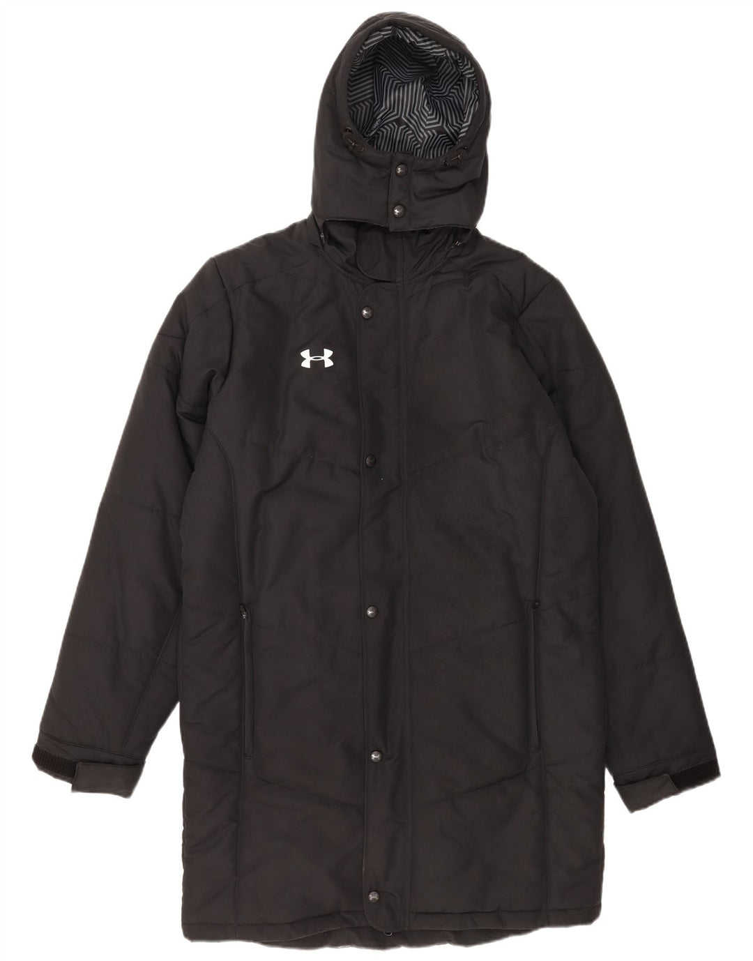 Cappotto imbottito con cappuccio Under Armour da uomo Cold Gear UK 38 poliestere nero medio