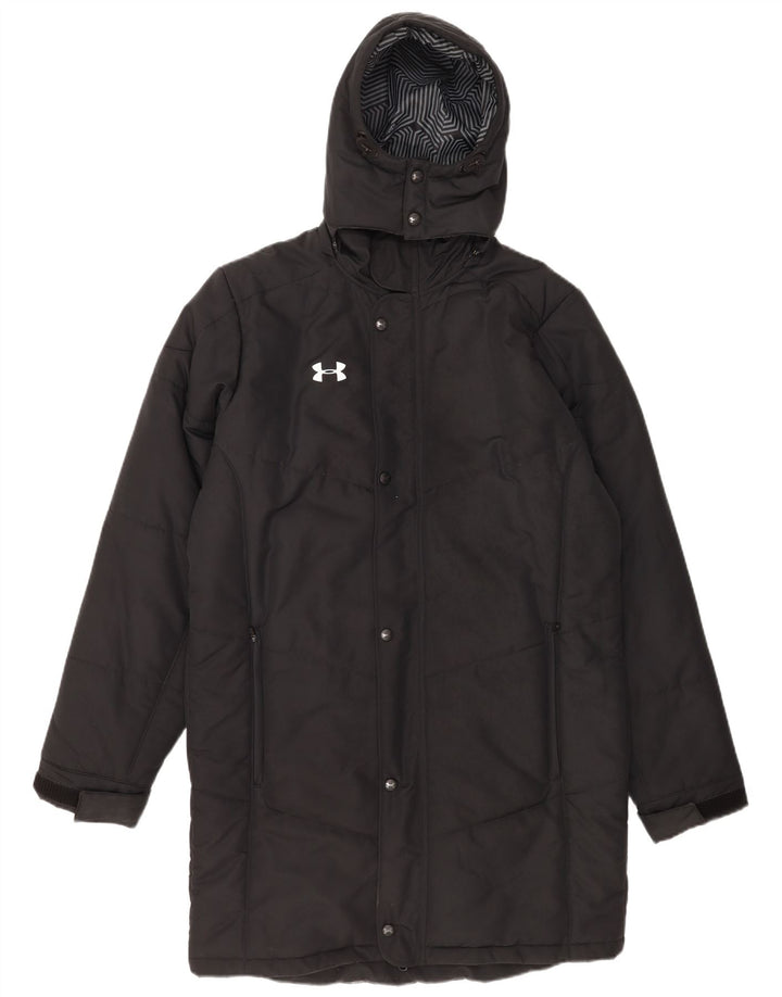 Cappotto imbottito con cappuccio Under Armour da uomo Cold Gear UK 38 poliestere nero medio