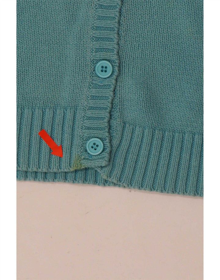 Maglione cardigan da donna Zara UK 12 cotone blu medio
