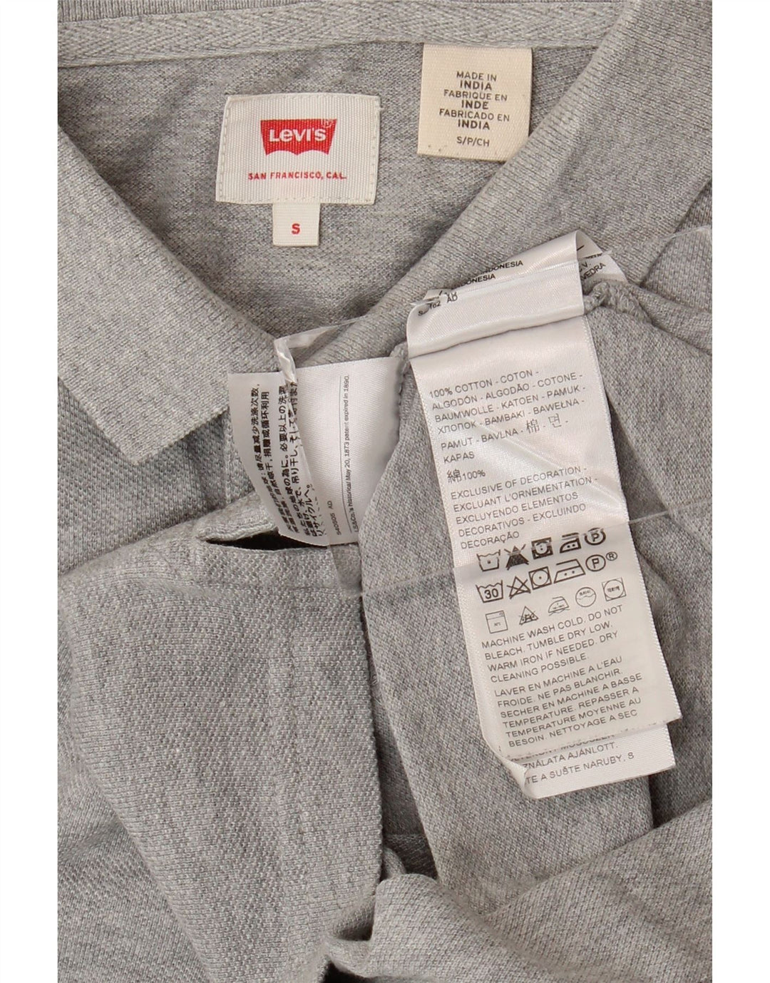 Polo uomo LEVI'S piccola in cotone grigio