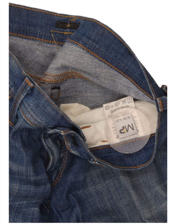 MELTIN' POT Jeans dritti a rete da donna W26 L34 cotone blu