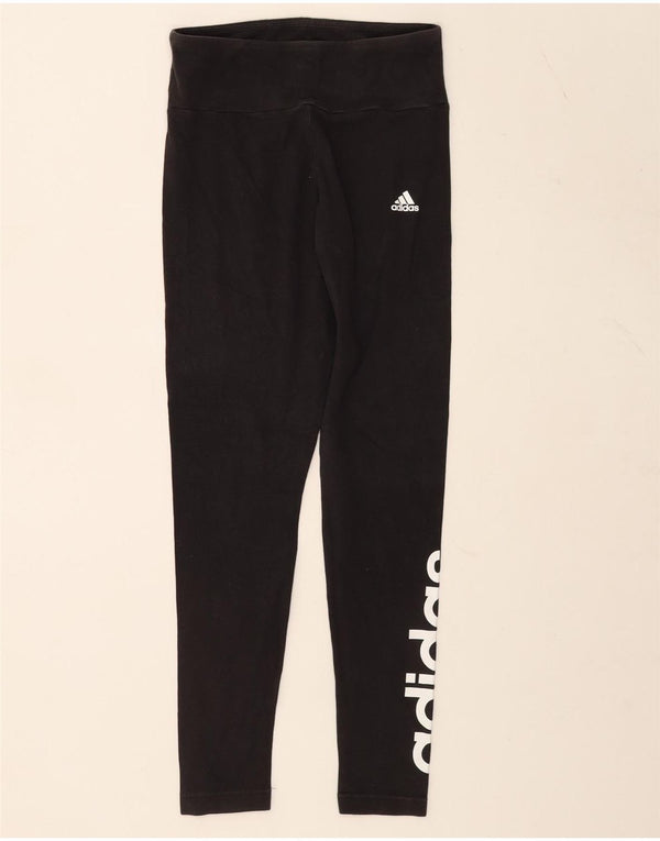 Leggings grafici da donna Adidas UK 8/10 piccoli neri
