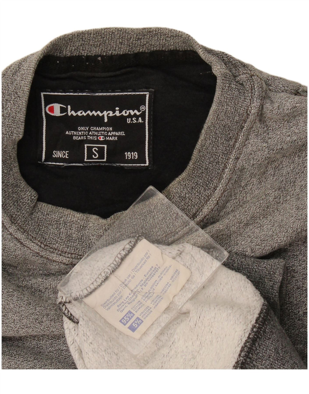 Felpa da uomo Champion Small in cotone grigio