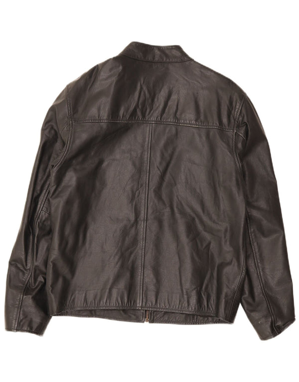 Giacca in pelle da uomo Lee Cooper UK 38 media a righe nere