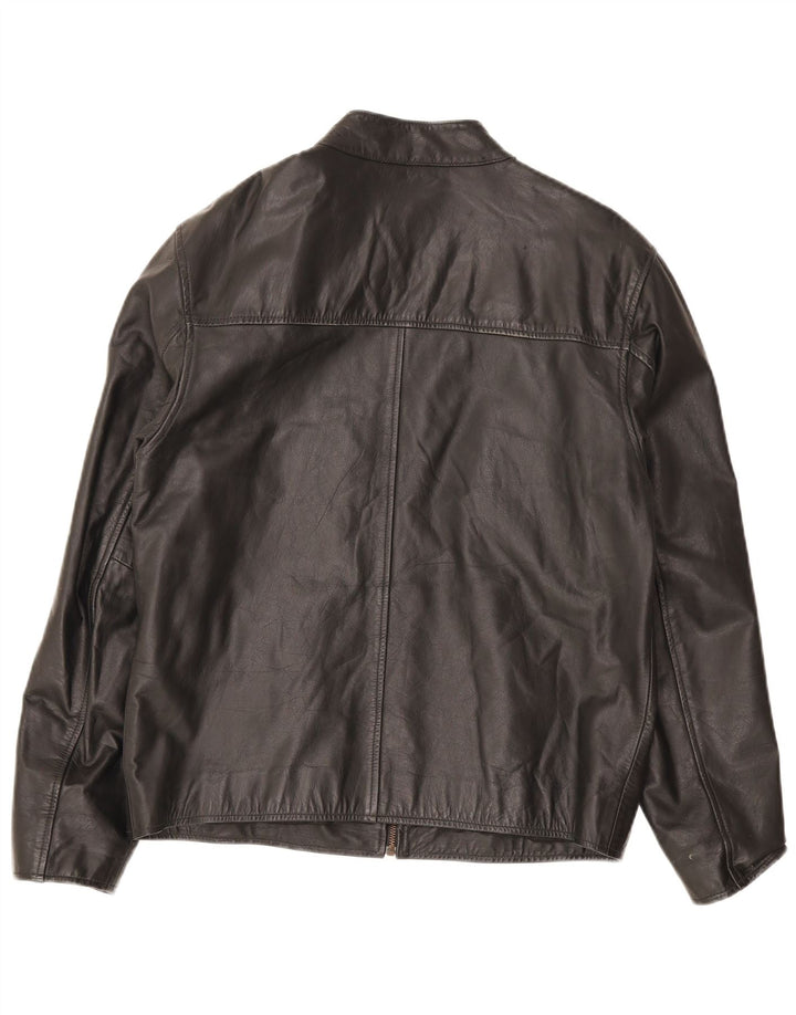 Giacca in pelle da uomo Lee Cooper UK 38 media a righe nere