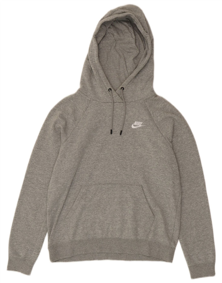 Felpa con cappuccio da uomo Nike Small in cotone chiazzato grigio