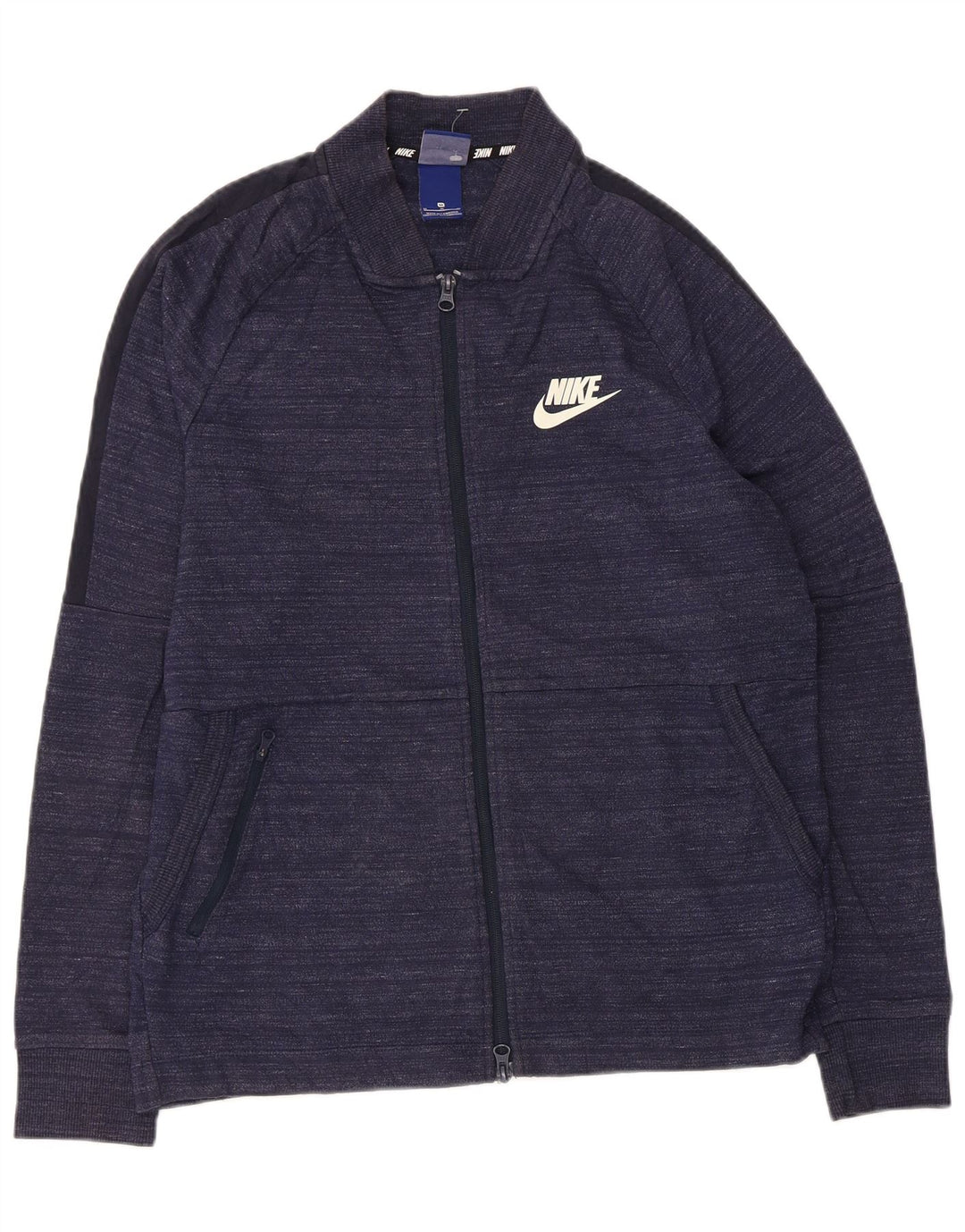 Giacca da ginnastica da uomo Nike, giacca media, in cotone chiazzato blu navy