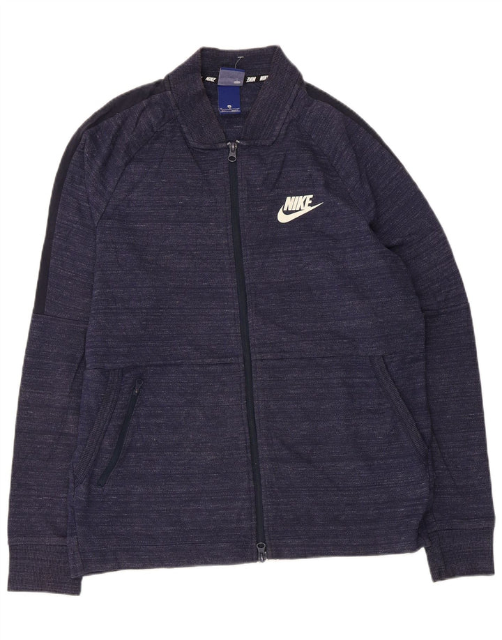 Giacca da ginnastica da uomo Nike, giacca media, in cotone chiazzato blu navy