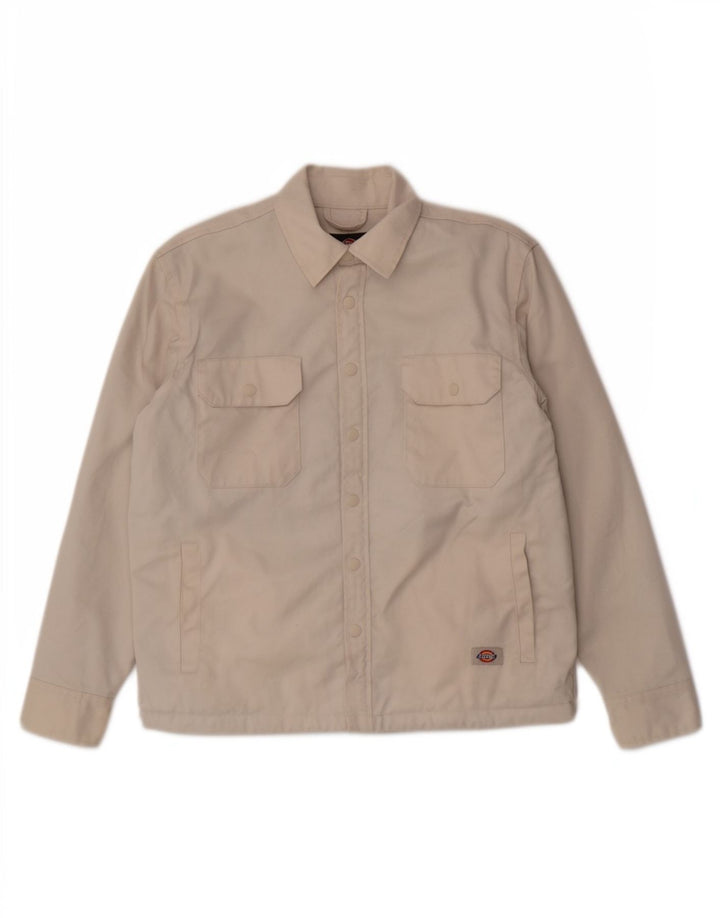 Dickies Giacca da uomo in denim sherpa UK 36 piccola in poliestere beige