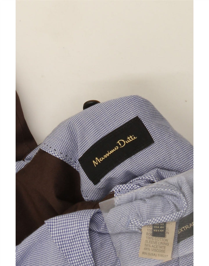 Giacca blazer da uomo a 2 bottoni Massimo Dutti EU 54 XL cotone marrone