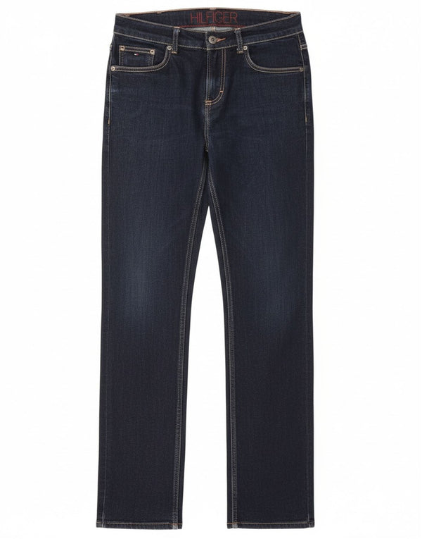 Tommy Hilfiger Ragazzi Slim Jeans 15-16 anni W28 L32 Blu Navy Cotone