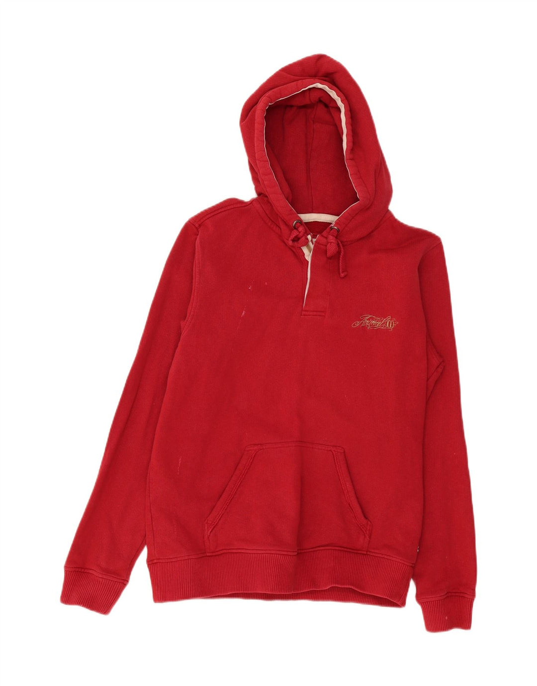 Maglione con cappuccio da uomo Animal in cotone rosso medio