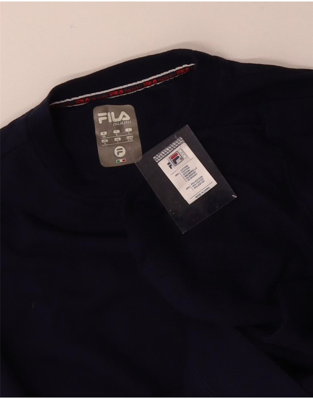 FILA Felpa da uomo Maglione grande in cotone blu navy