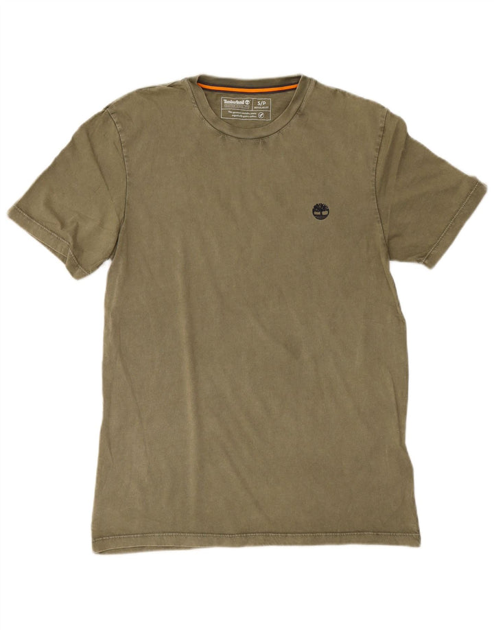 T-shirt Timberland da uomo con vestibilità regolare, piccola, in cotone kaki