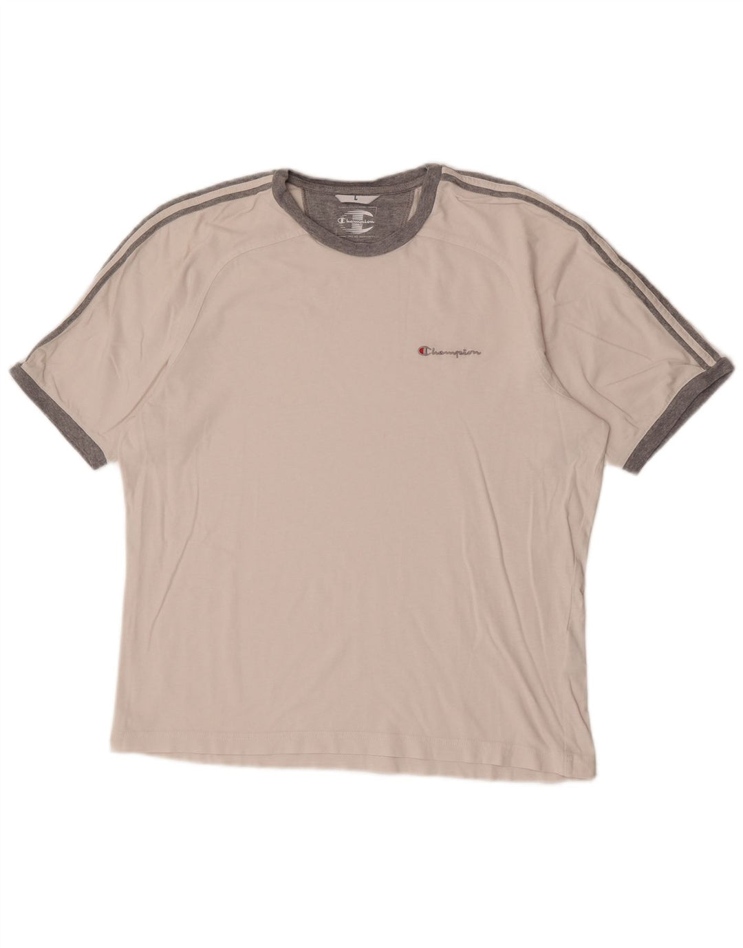 T-shirt da uomo Champion Top a righe bianche grandi