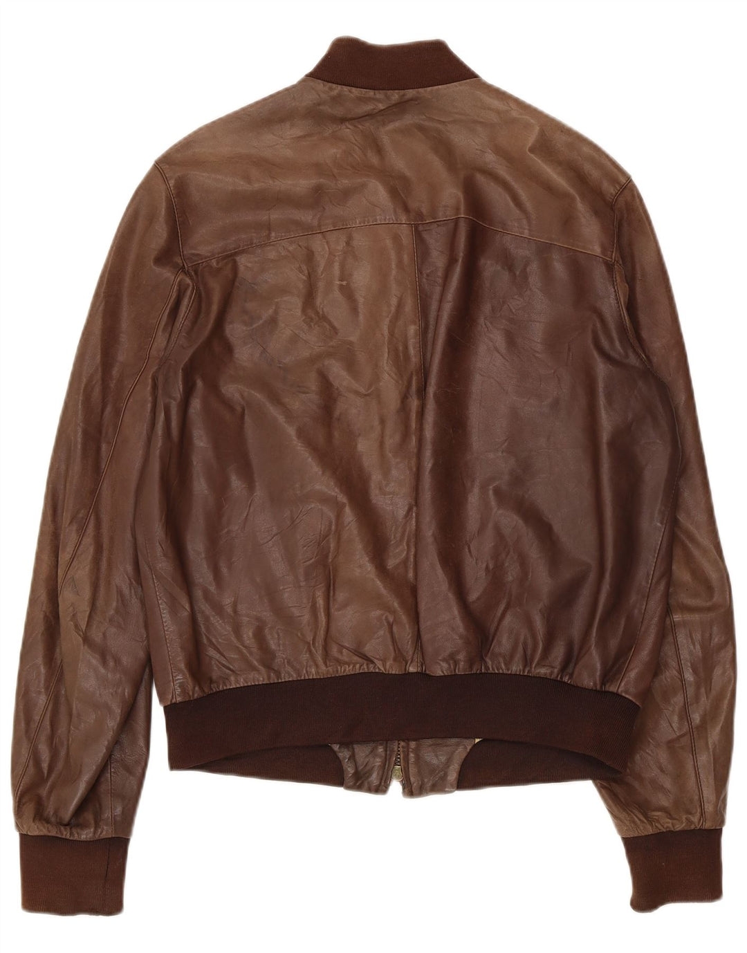 GALLOTTI Giubbotto Bomber in Pelle da Uomo IT 50 Large in Pelle Marrone