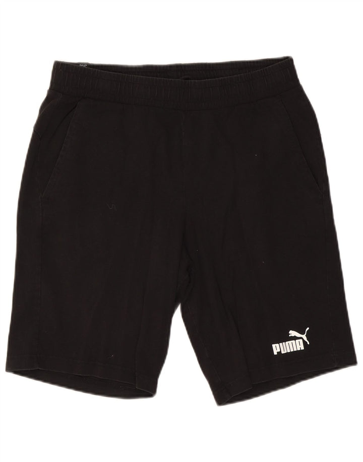 Pantaloncini sportivi da uomo Puma grandi in cotone nero