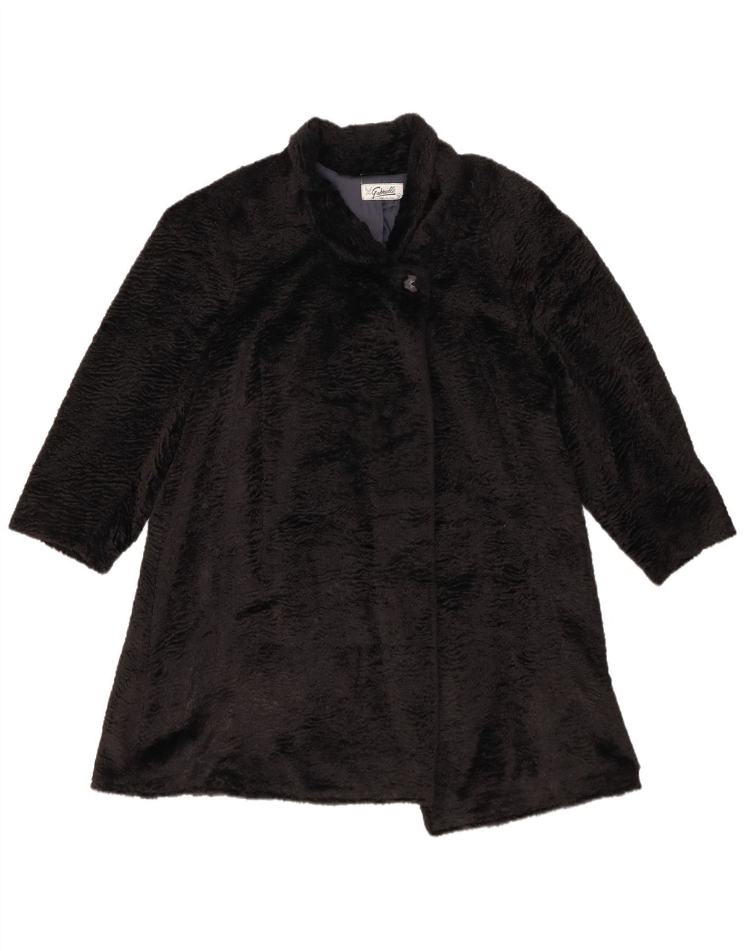 Cappotto da donna in pelliccia sintetica IT 44 medio nero sintetico