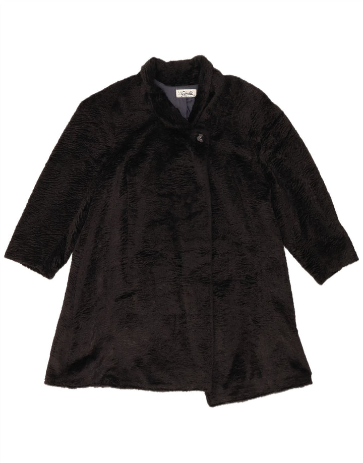 Cappotto da donna in pelliccia sintetica IT 44 medio nero sintetico