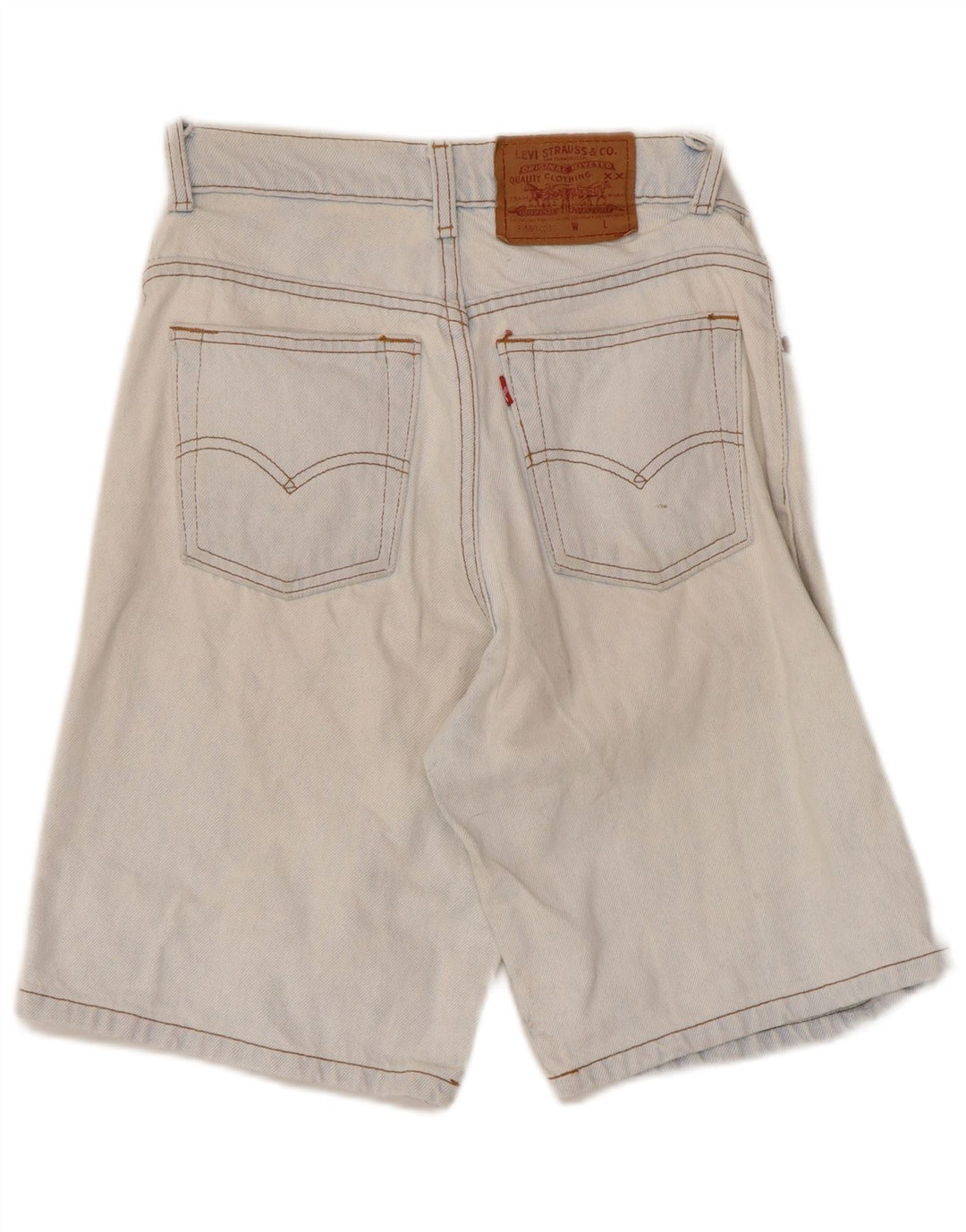Pantaloncini di jeans Levi's 550 da donna US 5 piccoli W25 cotone blu