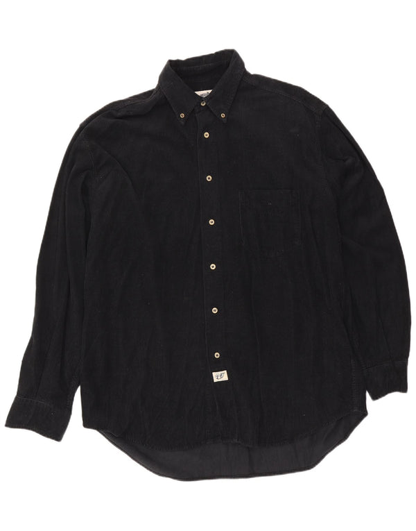 Camicia da uomo in velluto a coste Carrera XL in cotone blu navy