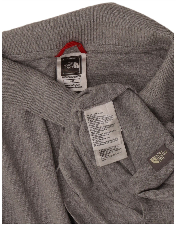 Polo da uomo The North Face grande in cotone grigio