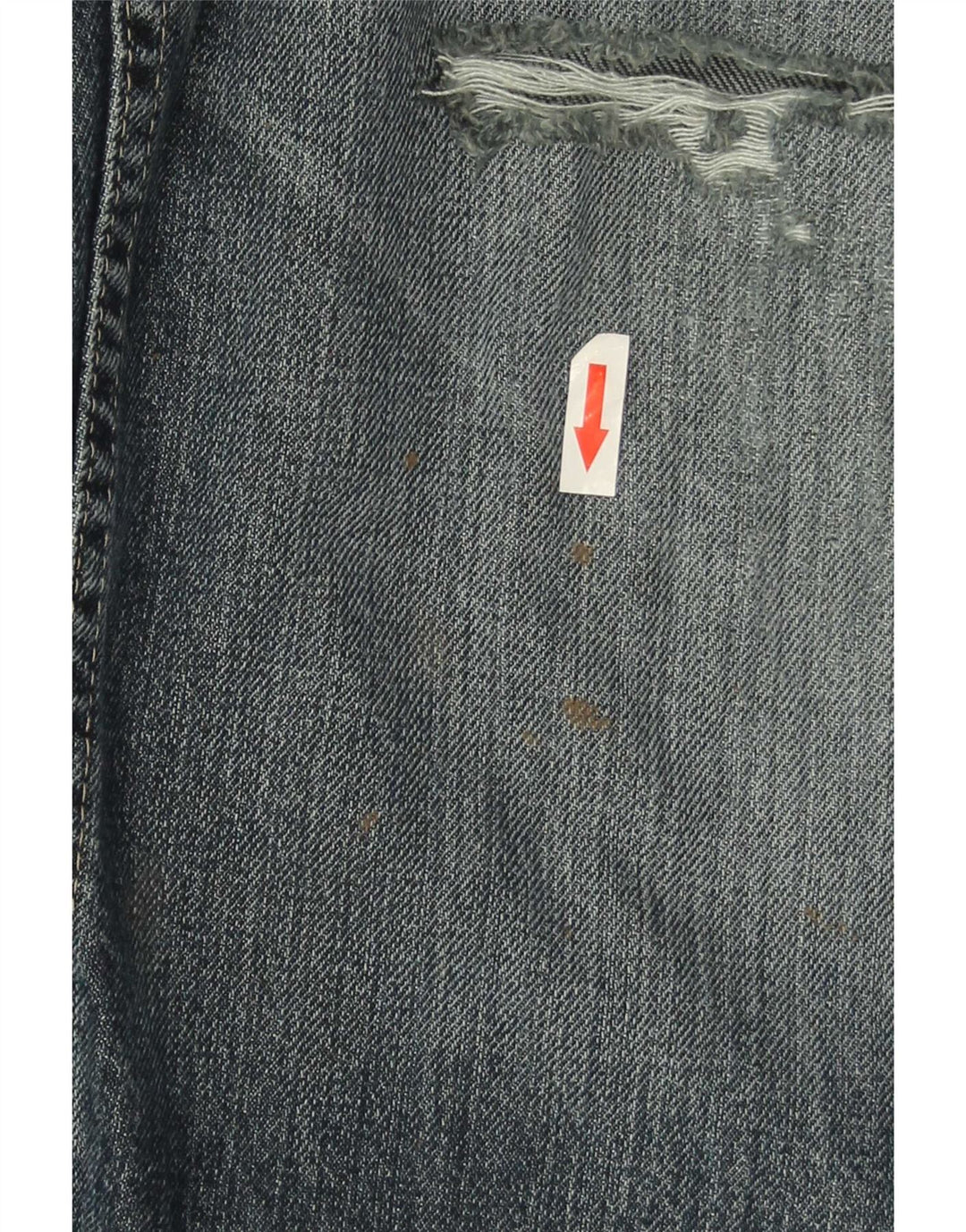 Jeans dritti da uomo Wrangler vestibilità regolare effetto vissuto W34 L29 cotone blu