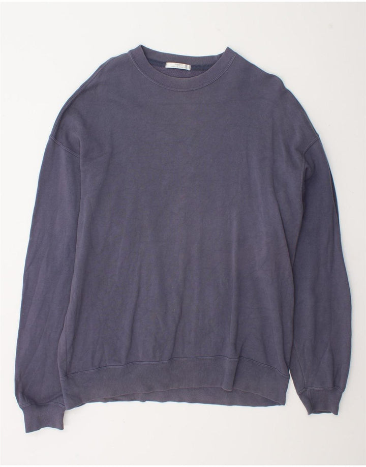 Felpa da uomo Marks & Spencer, grande, in cotone blu navy